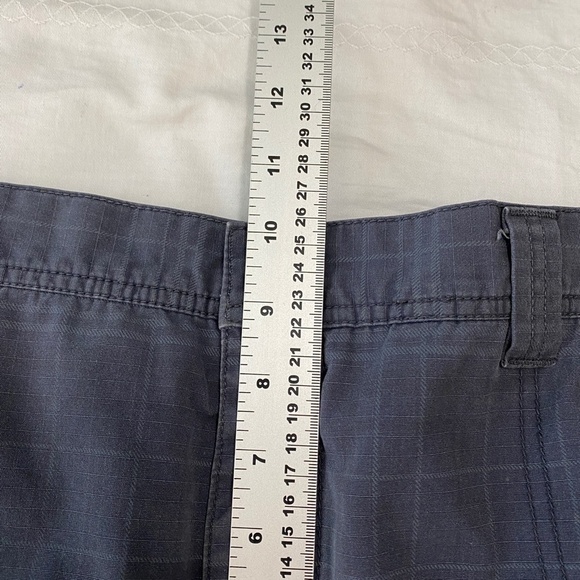 Koppen Men's Bluish-gray Check Chino Cargo Shorts Size 38 - Picture 9 of 12